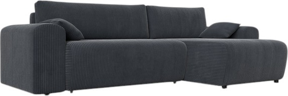 Изображение товара Диван угловой Лига Диванов Лига-099 универсальный (велюр Vertical Slim 098 серый)