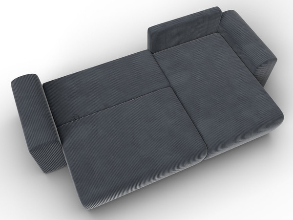 Изображение товара Диван угловой Лига Диванов Лига-099 универсальный (велюр Vertical Slim 098 серый)