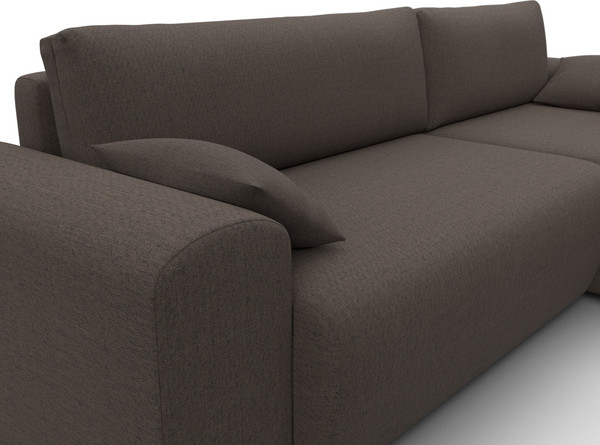 Изображение товара Диван угловой Лига Диванов Лига-099 универсальный (амур 05 коричневый)