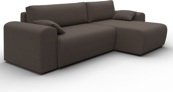 Изображение товара Диван угловой Лига Диванов Лига-099 универсальный (амур 05 коричневый)