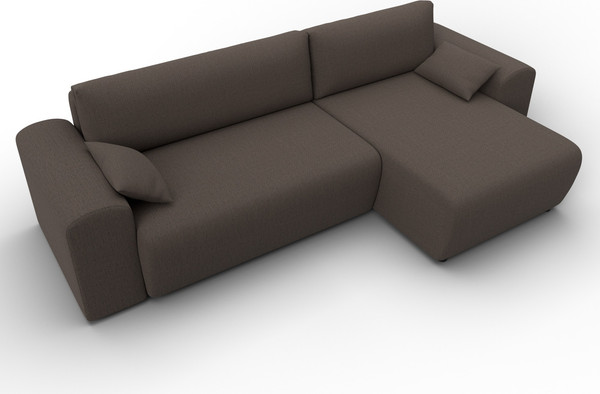 Изображение товара Диван угловой Лига Диванов Лига-099 универсальный (амур 05 коричневый)