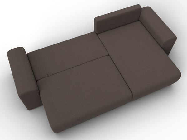 Изображение товара Диван угловой Лига Диванов Лига-099 универсальный (амур 05 коричневый)