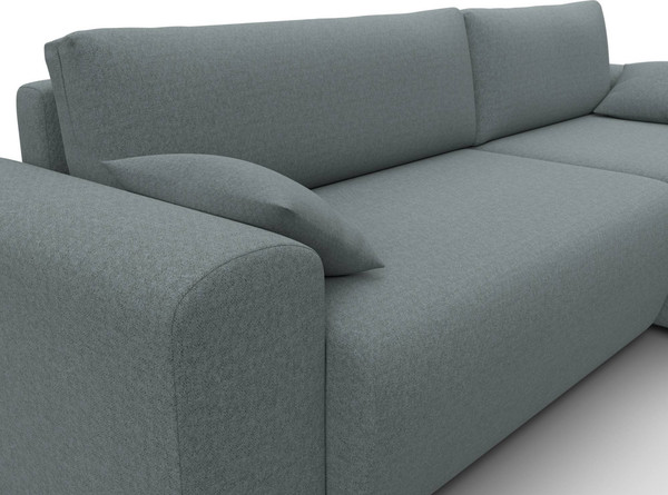 Изображение товара Диван угловой Лига Диванов Лига-099 универсальный (амур 07 серый)