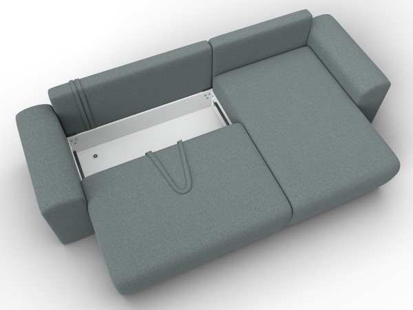 Изображение товара Диван угловой Лига Диванов Лига-099 универсальный (амур 07 серый)