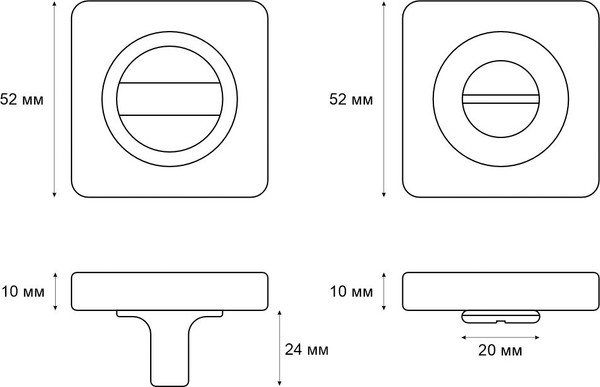 Изображение товара Фиксатор дверной защелки Trodos BK-02 BL (черный)