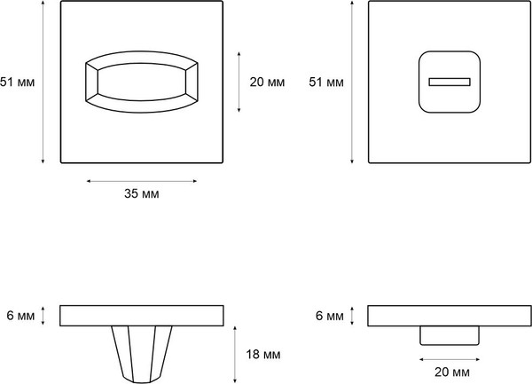 Изображение товара Фиксатор дверной защелки Trodos BK-03 slim GA (сатиновое золото матовый)