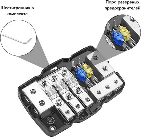 Изображение товара Дистрибьютор питания для автомобиля Recoil MPG3