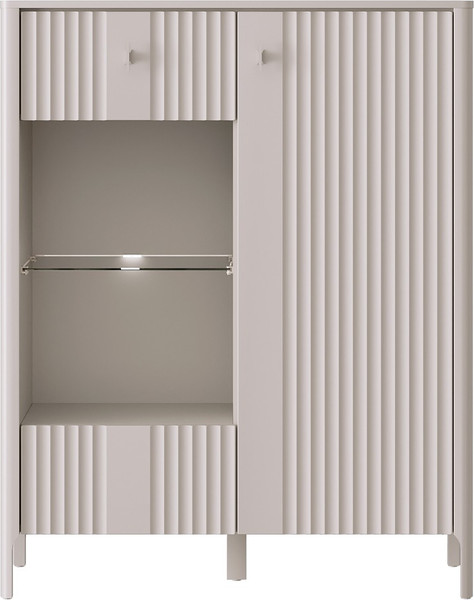 Изображение товара Шкаф с витриной Black Red White Dalia REG1W1D с подсветкой (персидский жемчуг)