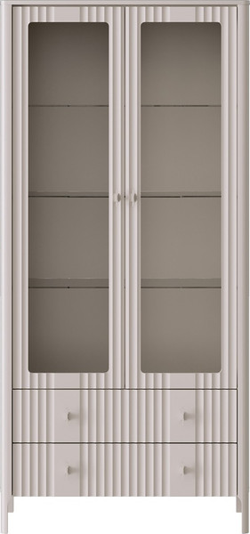 Изображение товара Шкаф с витриной Black Red White Dalia REG2W2S (персидский жемчуг)