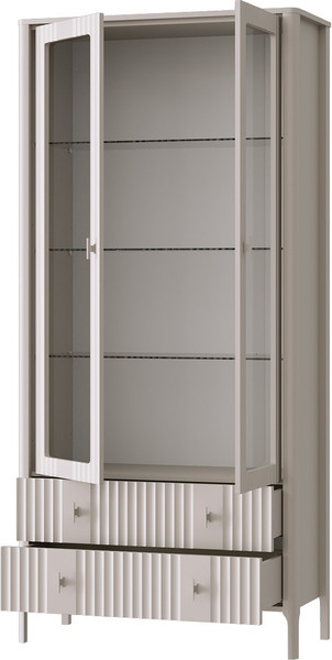 Изображение товара Шкаф с витриной Black Red White Dalia REG2W2S с подсветкой (персидский жемчуг)