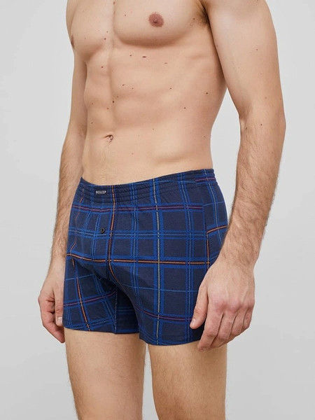 Изображение товара Трусы мужские Mark Formelle 411152 (р.106-116, голубая клетка на темно-синем)