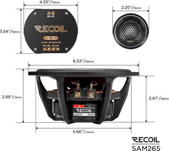 Изображение товара Компонентная АС Recoil Bronze SAM-265 Comp