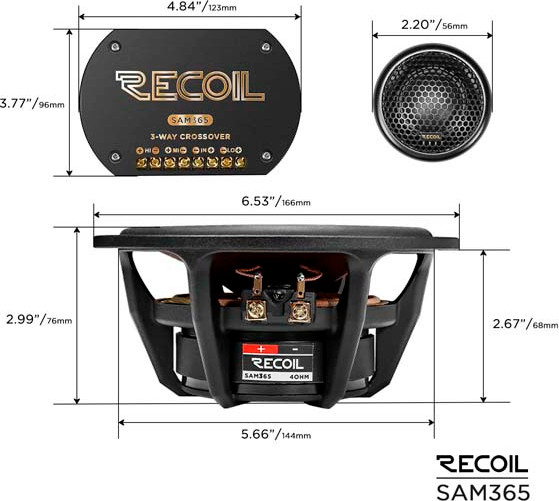 Изображение товара Компонентная АС Recoil Bronze SAM-365 Comp 3-Way