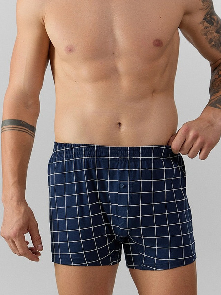 Изображение товара Трусы мужские Mark Formelle 411152 (р.110-120, клетка на темно-синем-2)
