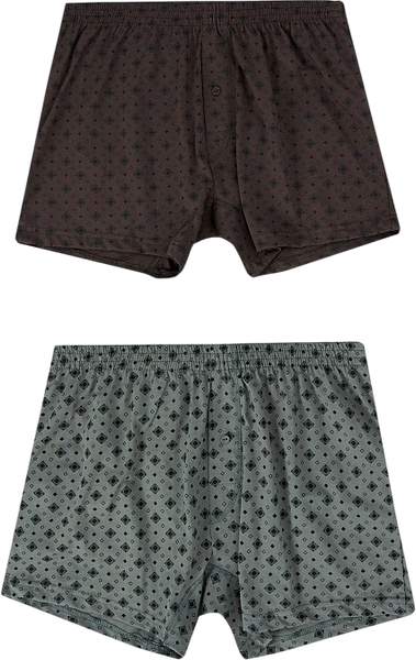 Изображение товара Комплект мужских трусов Mark Formelle 411152-2 (р.106-116, набивка на грозе/набивка на светло-сером)