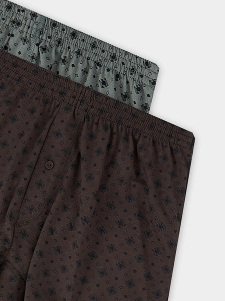 Изображение товара Комплект мужских трусов Mark Formelle 411152-2 (р.106-116, набивка на грозе/набивка на светло-сером)