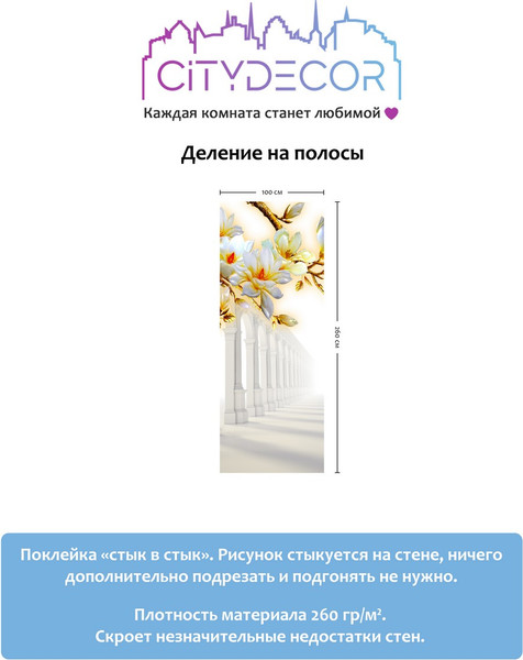 Изображение товара Фотообои листовые Citydecor Абстракция 47 (100x260см)