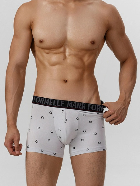 Изображение товара Трусы мужские Mark Formelle 411221 (р.106-116, подковы на светло-сером)