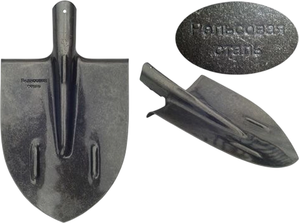 Изображение товара Лопата Admiral Штыковая с молотковой окраской D40 (рельсовая сталь)