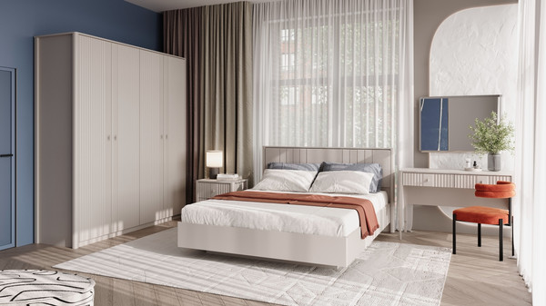 Изображение товара Двуспальная кровать Black Red White Dalia LOZ160х200 с мягким элементом М (персидский жемчуг)