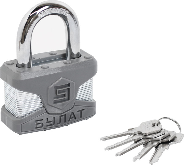 Изображение товара Замок навесной БУЛАТ ВС 0165 ПЛ 5 ключей