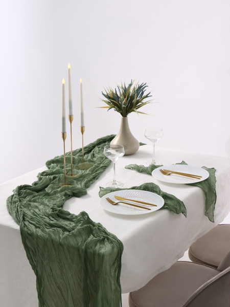 Изображение товара Дорожка на стол Этель 10875217 (зеленый)