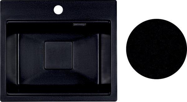 Изображение товара Мойка кухонная Marblan Comfort 48 (оникс, с сифоном)