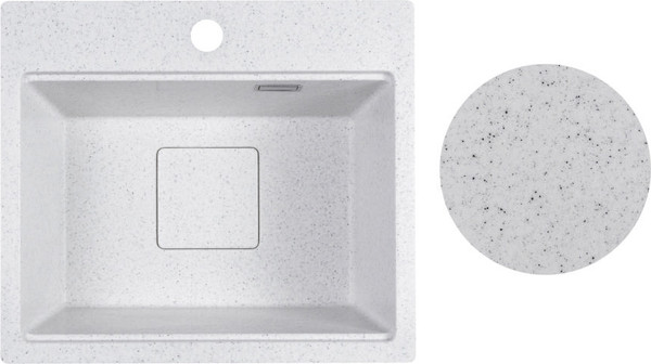 Изображение товара Мойка кухонная Marblan Comfort 48 (серый, с сифоном)