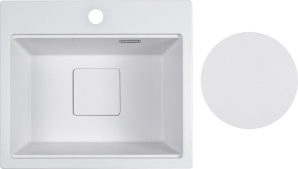 Изображение товара Мойка кухонная Marblan Comfort 48 (иней, с сифоном)