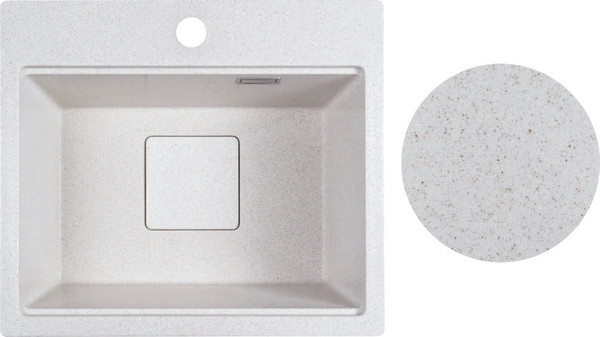 Изображение товара Мойка кухонная Marblan Comfort 48 (бежевый, с сифоном)