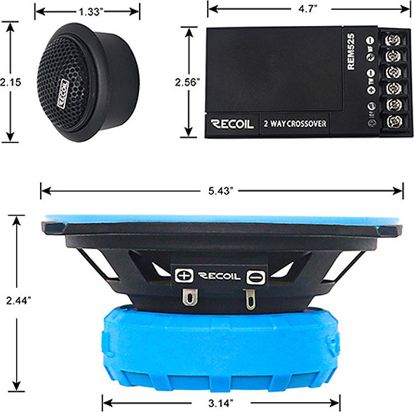 Изображение товара Компонентная АС Recoil Blue REM-525 Comp