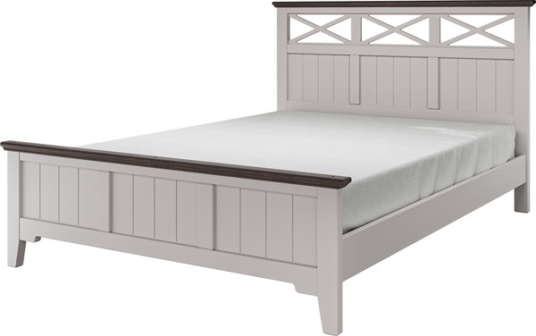 Изображение товара Полуторная кровать Bravo Мебель Грация-5 140х200 (льняной/дуб коньяк)