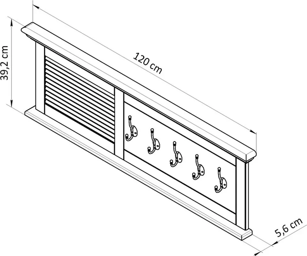 Изображение товара Вешалка для одежды Dipriz Асти Д 7317-4 (белый воск сосна/дуб масло)