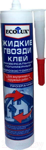 Изображение товара Жидкие гвозди Ecolux Прозрачный (310мл)