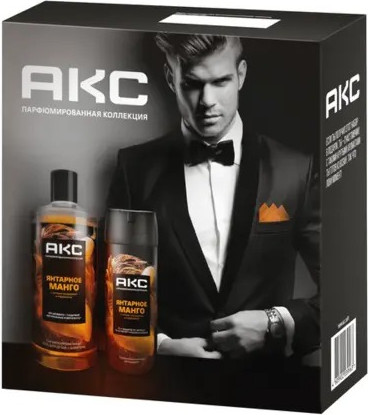 Изображение товара Набор косметики для тела Axe Янтарное манго 2025 Дезодорант-спрей 150мл+Гель для душа 400мл