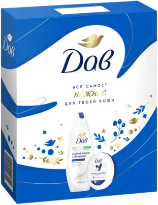 Изображение товара Набор косметики для тела Dove Basic Care For Your Body 2025 Крем 150мл+Гель для душа 250мл