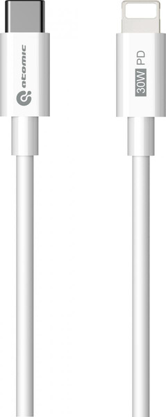 Изображение товара Зарядное устройство сетевое Atomic Motion G202 GAN 20W 2-порта USB (A+C) сUSB(С-L) / 10.204 (1.5м, белый )