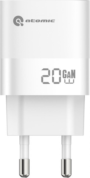 Изображение товара Адаптер питания сетевой Atomic Motion G202 GAN 20W 2-порта USB (A+C) / 10.202 (белый)