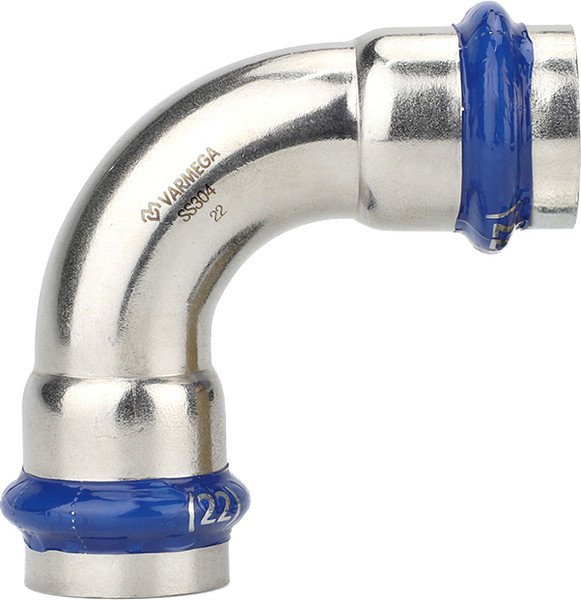 Изображение товара Угольник соединительный Varmega Inox Press 35/90° двухраструбный / VM710003535