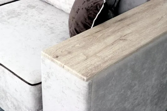 Изображение товара Диван Мебельград Бостон 2400 ФБ Стандарт (тиффани бежевый/тиффани бежевый/тиффани коричневый)