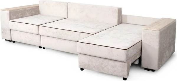 Изображение товара Диван Мебельград Бостон 2400 ФБ Стандарт (тиффани бежевый/тиффани бежевый/тиффани коричневый)