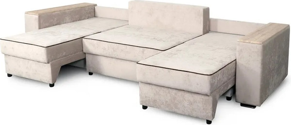 Изображение товара Диван Мебельград Бостон 2400 ФБ Стандарт (тиффани бежевый/тиффани бежевый/тиффани коричневый)