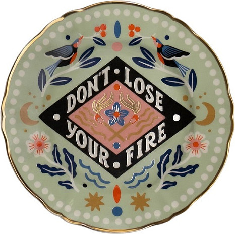 Изображение товара Блюдце Bitossi Don’t Lose your Fire Love Party / CAR00002