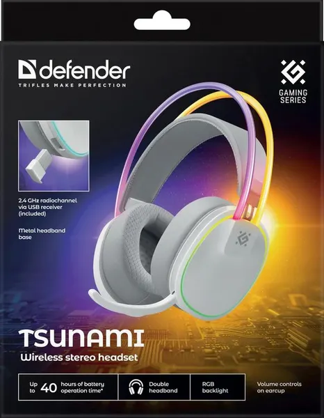 Изображение товара Наушники-гарнитура Defender Tsunami / 64695