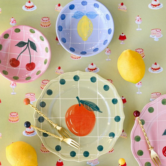 Изображение товара Тарелка закусочная (десертная) Bitossi Quadri Verde QRI00202