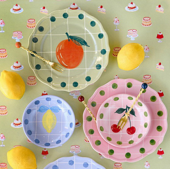 Изображение товара Тарелка закусочная (десертная) Bitossi Quadri Verde QRI00202