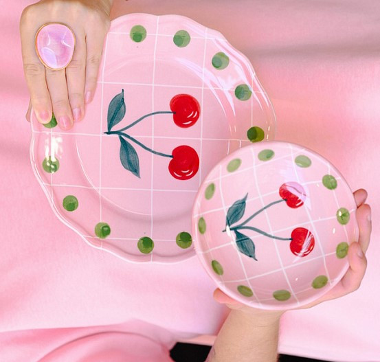 Изображение товара Тарелка закусочная (десертная) Bitossi Quadri Rosa QRI00302