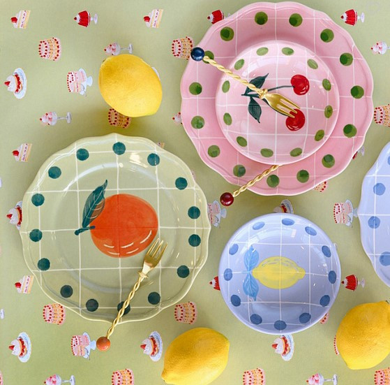 Изображение товара Тарелка закусочная (десертная) Bitossi Quadri Rosa QRI00302