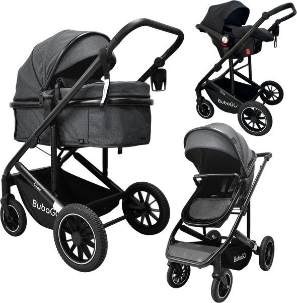 Изображение товара Детская универсальная коляска Bubago Dias 3в1 / BG 167-2 (серый)