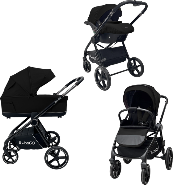 Изображение товара Детская универсальная коляска Bubago Niveta 3в1 / BG 192-1 (черный)